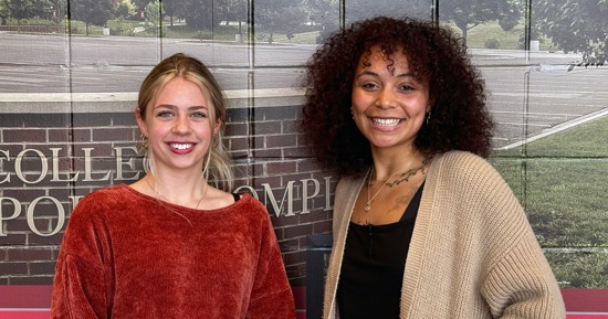 Hastings Colleges students Lily Teeple and Josephine Parker developed a program that will be funded by a grant to address community revitalization and brain drain.